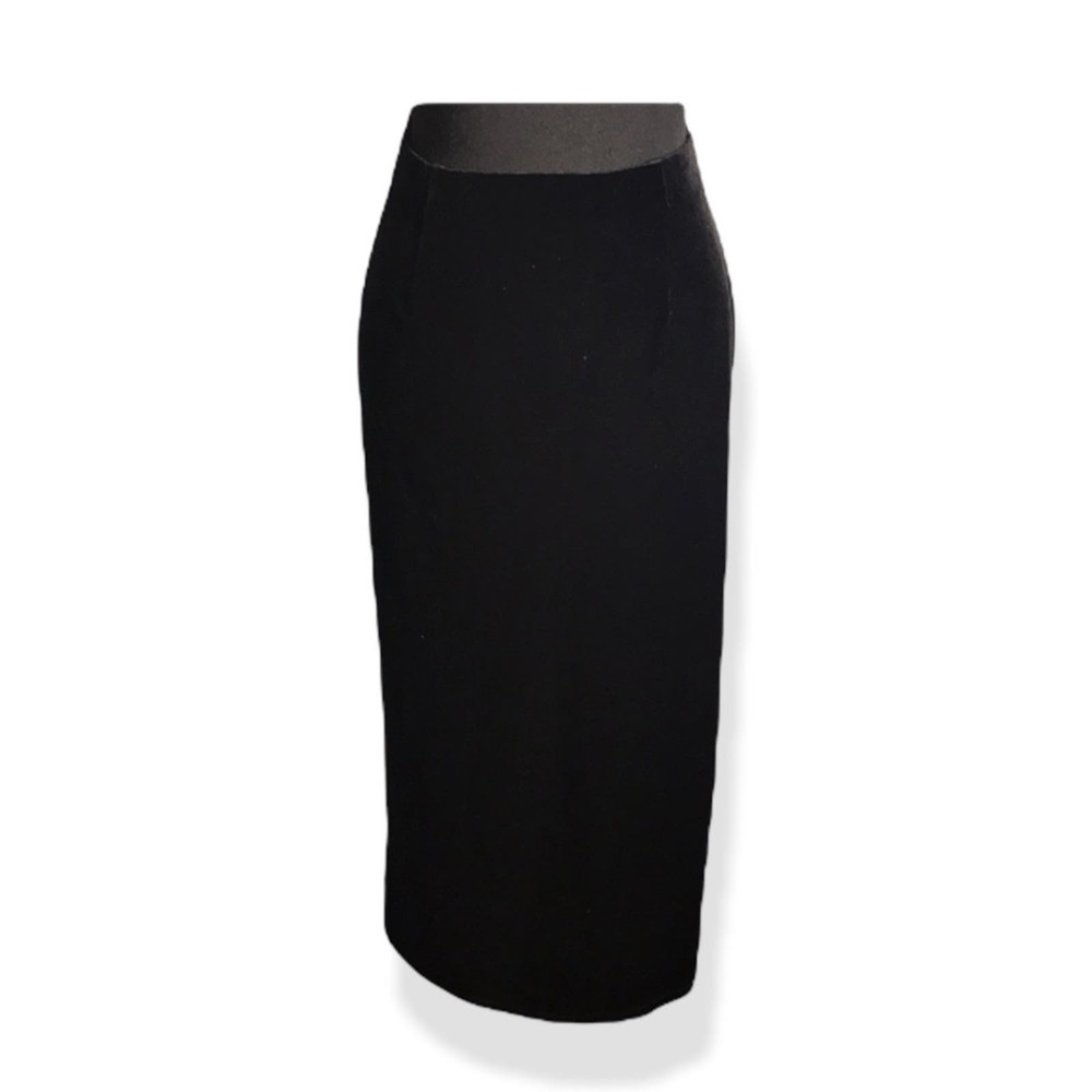 Dress Barn Black Stretch Velvet Maxi Skirt Size M